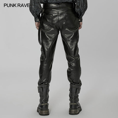 Punk tägliche PU-Lederhose