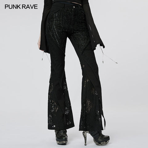 Goth-Spitze ausgestellte lange Hose