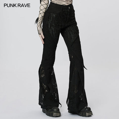 Goth-Spitze ausgestellte lange Hose