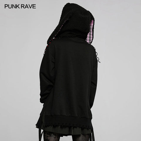 Süße, lockere Hoodies mit langen Ohren