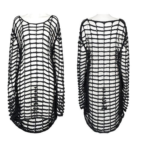 Gotischer weitmaschiger lockerer Pullover