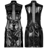 Gotisches, ausgehöhltes Kleid aus Lackleder