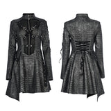 Kunstleder sexy langärmliges Kleid