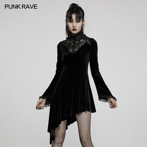 Gothic asymmetrisches Kleid