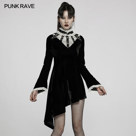 Gothic asymmetrisches Kleid