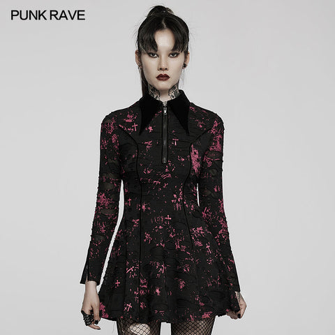 2022 Goth-bedrucktes Kleid