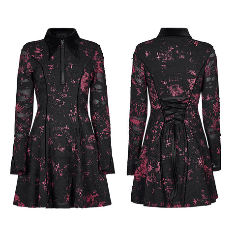 2022 Goth-bedrucktes Kleid