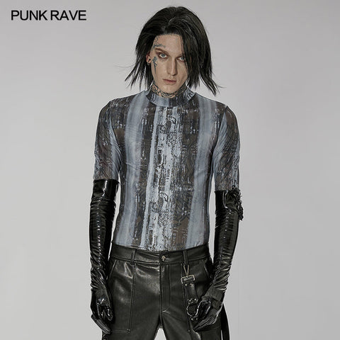 Punk-Lacklederhandschuhe