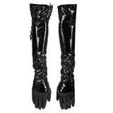 Punk-Lacklederhandschuhe