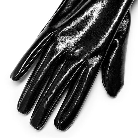 Punk-Lacklederhandschuhe