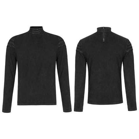 Einfaches alltägliches gotisches Langarm-T-Shirt