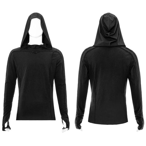 Einfaches dunkles Langarm-T-Shirt