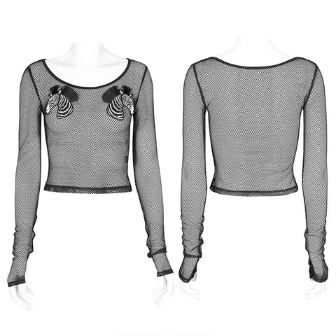 Punk-Zebra-Mesh-T-Shirt