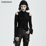 Gothic T-Shirt mit Kordelzug