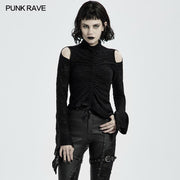 Gothic T-Shirt mit Kordelzug