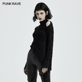 Gothic T-Shirt mit Kordelzug