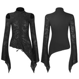 Gothic T-Shirt mit Kordelzug