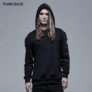 Punk Daily Sun-Moon-Star Pullover mit Schlangenstickerei