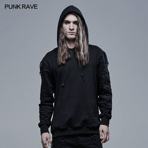 Punk Daily Sun-Moon-Star Pullover mit Schlangenstickerei