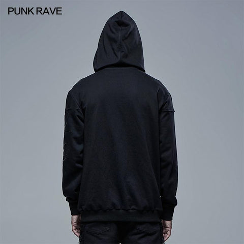 Punk Daily Sun-Moon-Star Pullover mit Schlangenstickerei