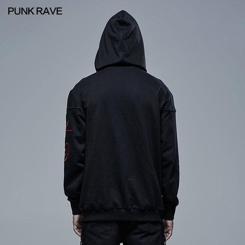 Punk Daily Sun-Moon-Star Pullover mit Schlangenstickerei