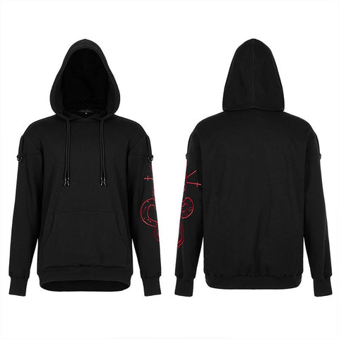 Punk Daily Sun-Moon-Star Pullover mit Schlangenstickerei