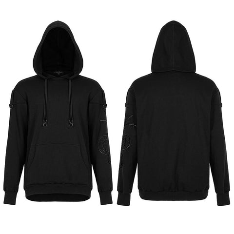 Punk Daily Sun-Moon-Star Pullover mit Schlangenstickerei