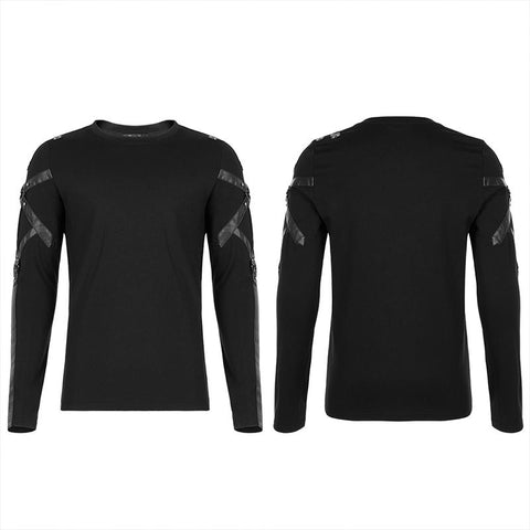 Gothic Church Building Structure Langarm-T-Shirt