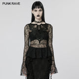 Gothic T-Shirt aus leichter Spitze