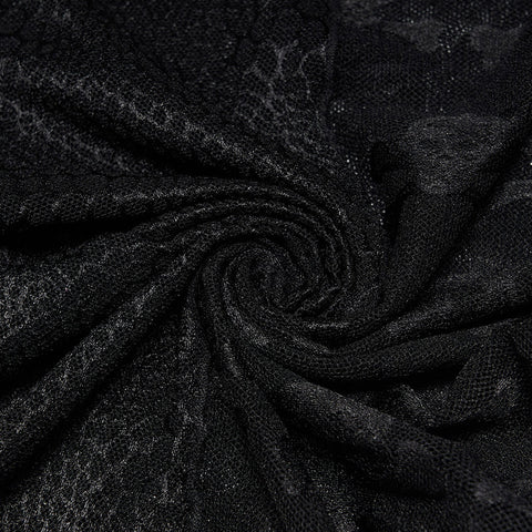 Gothic einfaches gespleißtes Spitzen-T-Shirt