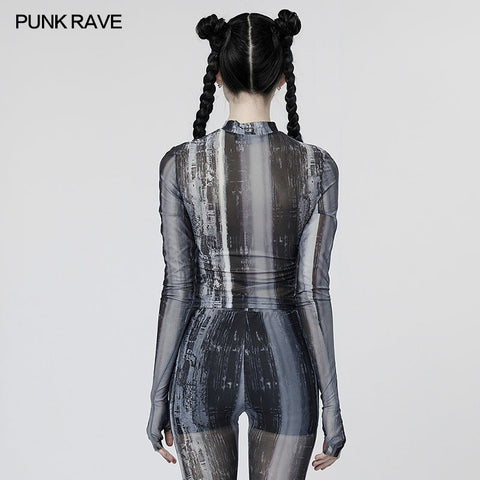 Das postapokalyptische Techwear Tight Mesh T-Shirt