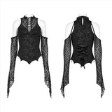 Goth Sexy Spitzen-T-Shirt