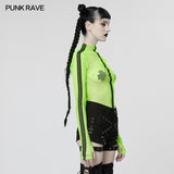 Punk Sexy elastisches Mesh-T-Shirt