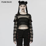 Punk lockeres Mesh-T-Shirt