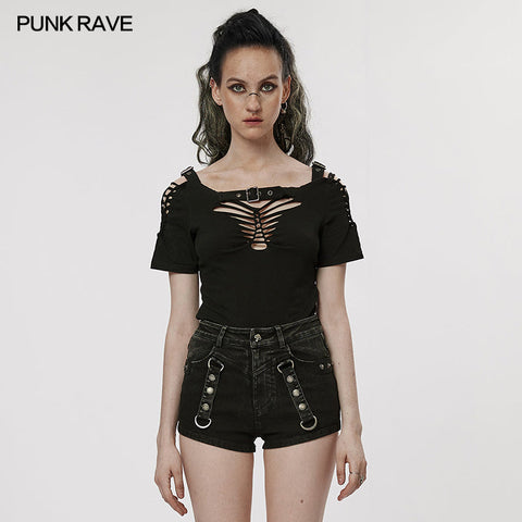 Punk gewebtes T-Shirt
