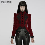 Red Velvet Elegante Gothic-Vampirjacke