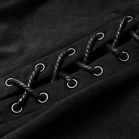 Mittellanger Punk-Hoodie-Mantel
