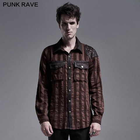 Steampunk gestreiftes Hemd