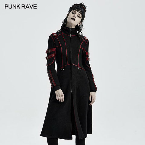 Punk-lässiger mittellanger Mantel