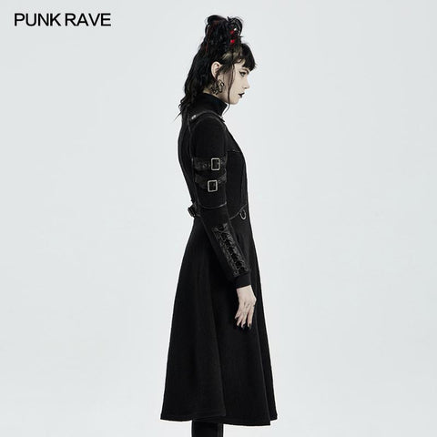 Punk-lässiger mittellanger Mantel