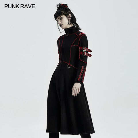 Punk-lässiger mittellanger Mantel
