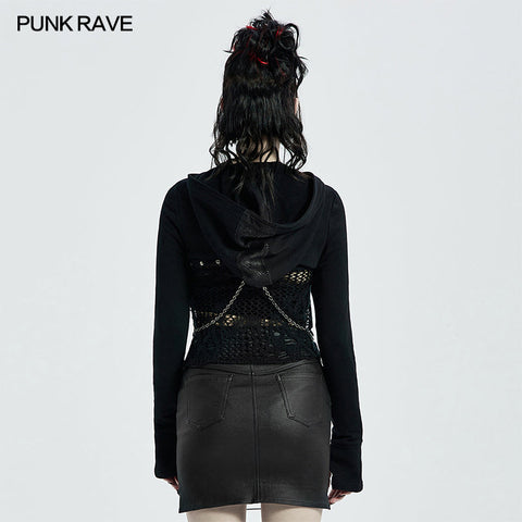 Punk gewebter Kurzmantel
