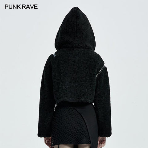 Punk-Kurzmantel mit Leopardenmuster