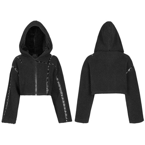 Punk-Kurzmantel mit Leopardenmuster