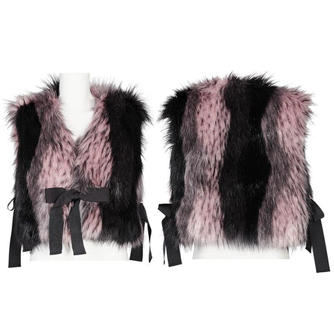 Punk-Wollmantel mit schwarzen Streifen