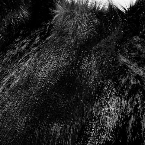 Punk-Wollmantel mit schwarzen Streifen