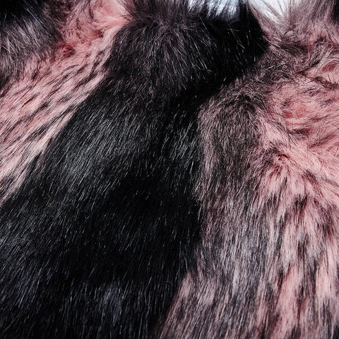 Punk-Wollmantel mit schwarzen Streifen