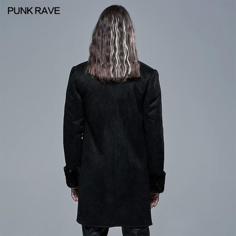 Punk Mittellange Wildlederjacke