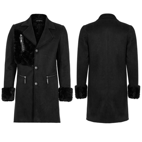 Punk Mittellange Wildlederjacke