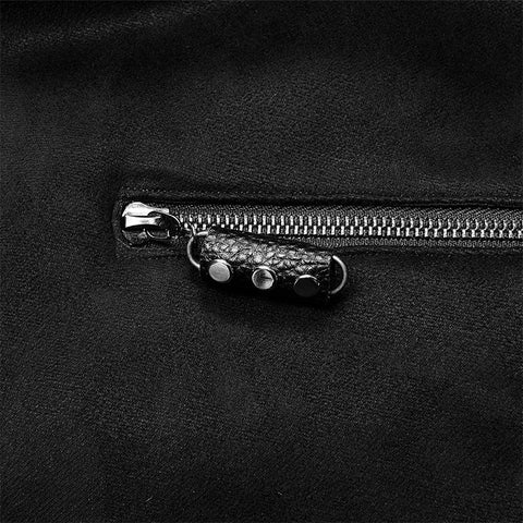 Punk Mittellange Wildlederjacke